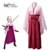 Cosplay Sakura Saber Kimono Okita Souji Fate Grand Order Fgo Japanese Anime Cosplay Red Costumecosplay