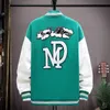 Baseball Jersey Mens Spring e Autumn New Trend Casal Jacket Letter Upper Letter Impresso