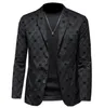 Costume super noir pour hommes Veste Designer Mode Col en V imprimé Vestes surdimensionnées Coupe-vent à glissière Homme Tops Manteaux masculins Outwear 4XL