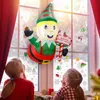 Christmas Decorations OurWarm 3.5ft Christmas Elf Inflatable Tilt Out from Window Christmas Decoration Outdoor LED Light Inflatable x1020