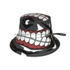 Bérets Ghoul Mask Bucket Hat Sun Cap Evil Smile Horreur Halloween No Sew Face Japonais Kaneki Ken Tokyo Re One