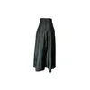 Skirts Women's Solid Color Leather Long Black Pu Pocket Women 2023 Autumn Sexy High Slit