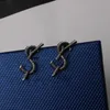 Lettre de luxe Stud Brand Designer Boucles d'oreilles Géométriques Femmes Géométriques 18k plate-oreille d'oreilles Gift