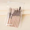 Makeup Brushes 8pcs Mini Set Portable Soft Hair Foundation Blush Eye Shadow Lip Brush For Beginners Beauty Make Up Tools