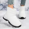 Boots Autumn Winter New Snow Women's Mid Sleeve Thick Plush Waterproof Warm Cover Footwear Cotton Shoes Large