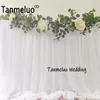 Tafelrok Witte tafelrok Lang transparant tafelkleed voor achtertuin Bruiloft Sweetheart Hoofdtafel Verjaardagsfeestje Taart Tafeldecoratie 231019