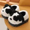 Тапочки с кроликом, зимние хлопковые тапочки на толстой подошве для девочек, милая детская модная плюшевая обувь для теплой милой классической обуви для мальчиков в корейском стиле 231020
