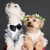 犬の襟の花の襟の装飾的な花輪のペットの首の装飾は結婚式のため