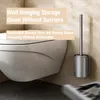Toalettborstar Hållare Luxury Brush Space Aluminium Wallmontered No Dead Angle Home Cleaning redskap Badrumstillbehör 231019