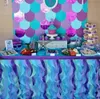 Falda de mesa Falda de mesa de sauce rizado hawaiano Falda de tafetán de encaje Tutu Tela de tul para decoración de fiesta de boda de cumpleaños 231019