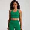 Yoga Outfit Soutien léger pour femmes Soutien-gorge de sport à bretelles brossé Dos croisé Rembourré Soutien-gorge de confort sans fil pour débardeurs d'entraînement de gymnastique