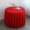 Tkanina stołowa dekoracja ślubna okrągła okładka poliestr liniowy stały kolor el bankiet przyjęcie urodzinowe hurtowa trwała moda 231019