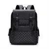 Nouveau sac à dos en cuir synthétique polyuréthane hommes mode sac à dos affaires loisirs grande capacité cartable Simple damier ordinateur sac à dos 231020