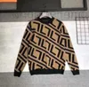 Lüks için Kadın Sweaters Tasarımcısı F Mektubu Taligan Uzun Kollu Kazak Örme Gevşek Büyük Boyu Jumper Sıradan Ceket Ceket MGP9 L0NU