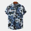 Camicie casual da uomo Uomo hawaiano per uomo Fiori vintage Camicia a maniche corte con bottoni Camisa Hawaiana Hombre Camicetta floreale Abbigliamento