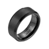 BONISKISS модное мужское черное вольфрамовое кольцо для мужчин вольфрамовое свадебное обручальное кольцо ювелирные изделия мужские большие шириной 8 мм Anillos298r