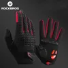 Gants de cyclisme ROCKBROS gants de cyclisme coupe-vent écran tactile équitation vtt vélo gants de vélo thermique chaud moto hiver automne gants de vélo 231020