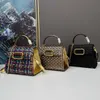 TOP quality cowhide Women's rainbow designer Bag vsling luxurys handbags Large Capacity Briefcase weave handbags Large Bag