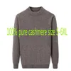 Pulls pour hommes Mode Hommes 100% Cachemire Pull Grand Chaud Épaissi Hiver Casual O-Cou Ordinateur Pulls Tricotés Plus Taille S-5XL 6XL 231019