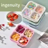 Take Out Containers Bento Box-Reusable 4-Compartment Meal Prep Perfect Food Storage Compact And Stackable Durable Easy To Use