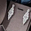 Halsbandörhängen set UAE 4PCS Bridal Zirconia smyckesuppsättningar för kvinnor lyx dubai nigeria bröllop