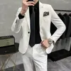 Men's Suits High-end (suit Western Pants) Fashion Multi-color All-in-one Business Wedding Party Handsome Two-piece Set