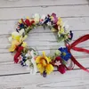 6 stücke Gerbera Blume Krone Kranz Mädchen Stirnband Hochzeit Haar Zubehör Kopfschmuck Frauen Blumen Girlande Braut Kopfbedeckungen