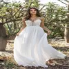 Casual Dresses 2021 Summer Sexy Hollow Lace Long Maxi Dress Women Chiffon V Neck Backless Camisole Party Beach Wedding White ELEGA300D