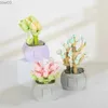 Blocs Modèle de plante Cactus Abs enfants jouets assemblés briques Styles jouet éducatif plantes succulentes blocs de construction créatifs R231020