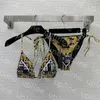 Vrouwen Designer Biquinis Set Klassieke Print Bh Badmode Sexy Driepunts Bikini Zomer Bandage Backless Badpak