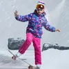 Combinaisons de ski Combinaison de Ski thermique pour enfants pantalon imperméable veste garçon fille Sports d'hiver coupe-vent qualité enfant Ski et snowboard 2 pièces costumes 230922