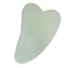 Natural Gua Sha Board Green Jade Stone Guasha Cure Acupuncture Massage Tool Body Face Relaxation Beauty Health Care