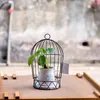 Titulares de vela Gaiola de pássaros Prateleira Cupcakes Stand Birdcage Flower Rack Suporte decorativo Mesa de jantar Castiçais Plantadores Suculentas Lanternas