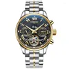 Wristwatches CARNIVAL Original Tourbillon Watch For Men Top Date Sport Waterproof Automatic Mechanical Men's Watches Relogio
