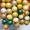 Link Bracelets Natural Ocean Jasper Bracelet Crystal Healing Stone Stretch Polychrome Gemstone For Women Birthday Present Lover Gift 1pcs