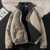 Masculino para baixo parkas japão gola acolchoada jaqueta vintage cityboy pelúcia americano retro hong kong estilo inverno casaco de carga 231020