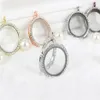 Whole 10PCS lot 30MM 4Colors Crystal Round Magnetic Glass Floating Locket Pendant For Chain Necklace275S