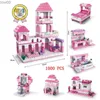 Blocs maison Villa Architecture cottage modèle blocs de construction briques amis pour fille plage cabane modulaire maison Village créatif ville boutique R231020