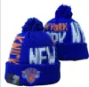 Erkekler Basketbol Şapkaları Knicks Beanie 32 takımın tümü örgü kelepçeli pom New York Beanies Çizgili kenar çizgisi sıcak ABD Koleji Spor Örgü Şapkalar Kadınlar için A0