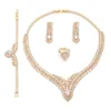 Halsband örhängen set smycken hadiyana vintage damer bröllop fest armband ring boutique present bn8162 födelsedagspresenter