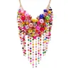 Halsbandörhängen Set Luxury Women's Multi-Layer Imitation Pearl Fringe Party Jewelry