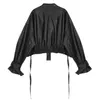 Cappotto da donna in pelle 2023 autunno donna finto morbido Pu giacca da moto allentata casual punk nero con cerniera soprabito