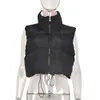 Gilet corto invernale da donna di design Solido doppio lato senza maniche Giacca spessa Top imbottito in cotone femminile Capispalla casual Abiti all'ingrosso 10240