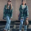 Pulls pour femmes Deeptown Vintage Plaid V-Col V Femmes surdimensionnées Harajuku Mode coréenne Preppy Style Pulls tricotés JK Uniforme scolaire