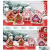 Christmas Decorations House Polymer Clay Scene Houses Hanging Pedent Creative Ornaments Window Layout Prop Drop Delivery Home Garden Dh2Gz