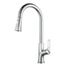 Kitchen Faucets Pull Out Faucet Single Hole Spout Sink Mixer Flow Handle And Cold Faucet.