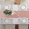 Bordslöpare 10st Rose Gold Satin Table Runners for Home Banket Wedding Party Supplies Dining Table Decoration Chemin de Table 231019