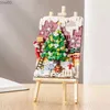 Blocks Dring Building Blocks Christmas Tree Sleigh Car Model DIY Kids Assembling Toys Girls Boys Holiday Gifts Home Decoration R231020