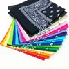 Bandanas Fashion Hip Hop Cotton Bandana Square Scarf 55cm Black Red Paisley Headband Printed For Women/Men/Boys/Girls