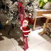 Kerstdecoraties Elektrische klimladder Santa Claus Music Doll Ornament Decoration voor Home Tree Hanging Decor Year cadeau 231019